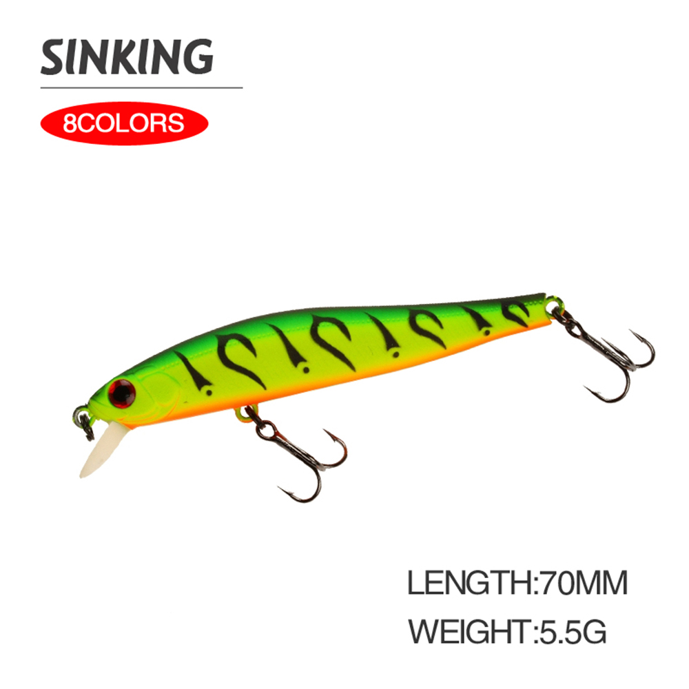 Fishing Equipment For Trout - 7 センチメートル 5.5 グラム釣りルアーミノーワブラーシンキングトローリングジャークベイトスイムベイト人工ハード餌ストリーム釣りトラウト餌低音餌