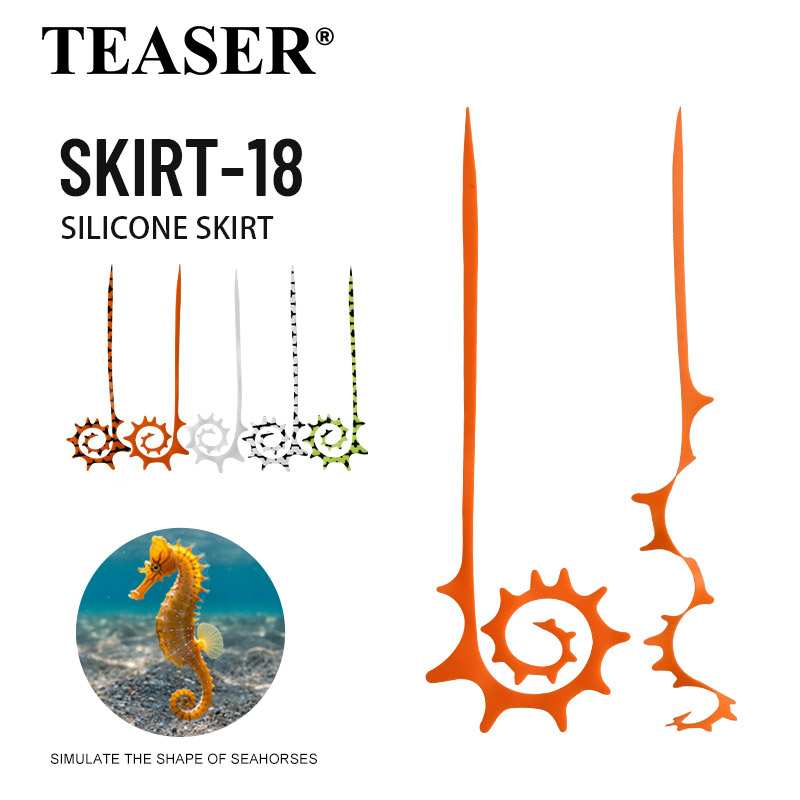 Fishing Equipment Lures - ティーザー5個入り SKIRT-18 145mm シリコンラバースカート トレーラーDIY マダイジグ