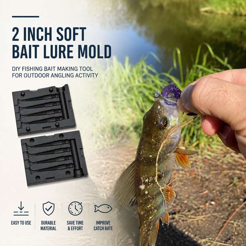 Fishing Equipment Lures - 2インチソフトベイトルアー型 DIY釣り餌作成ツール アウトドア釣り活動用