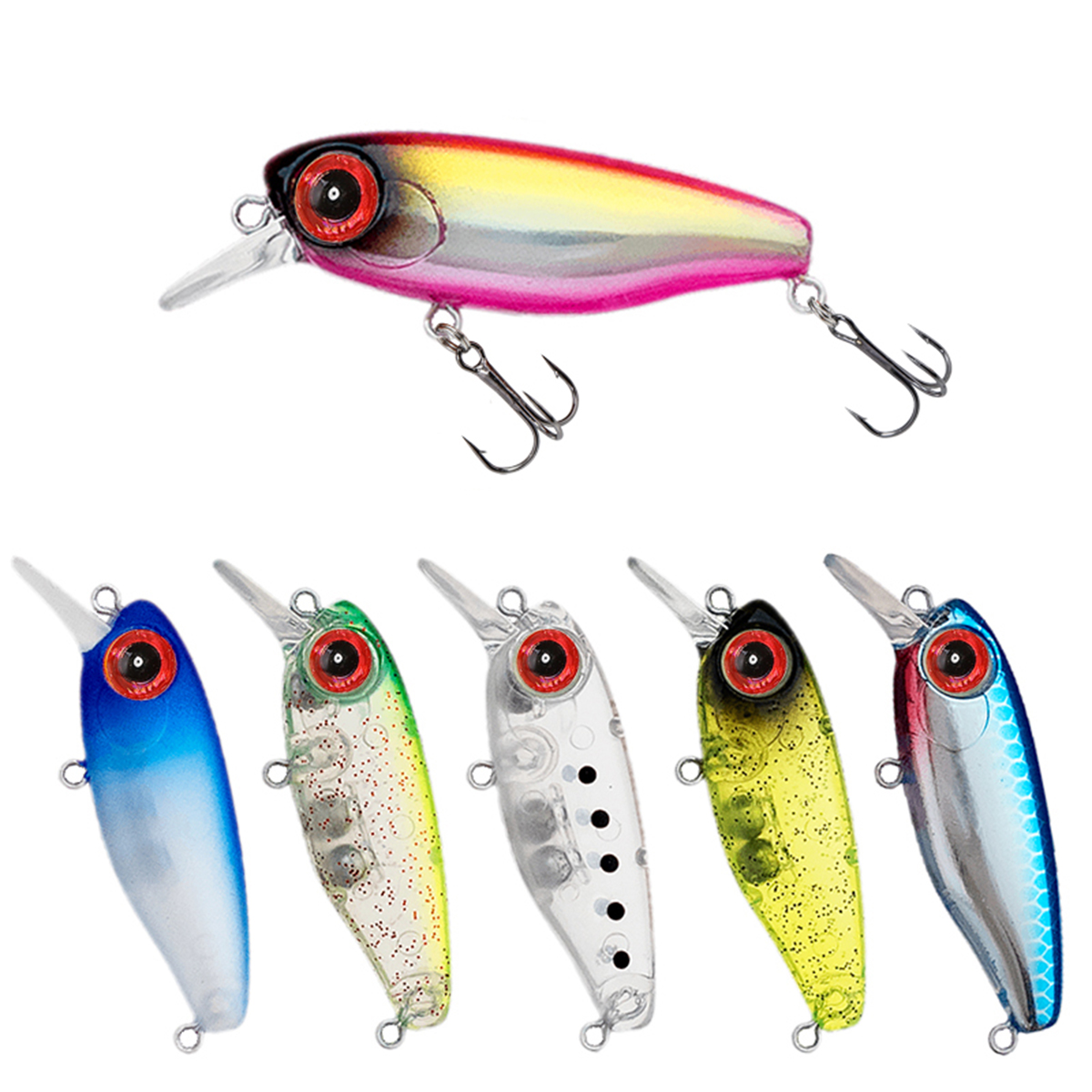 Fishing Equipment For Trout - 3.8 センチメートル 2.7 グラム釣りルアーマイクロミノーミニワブラールアーサスペンドトローリングジャークベイトスイムベイト人工ハード餌ストリームトラウト餌