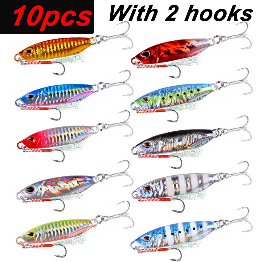 10個入りロングキャストメタルベイトスピナースプーン海釣りル - Fishing Equipment For Trout のレビューと価格