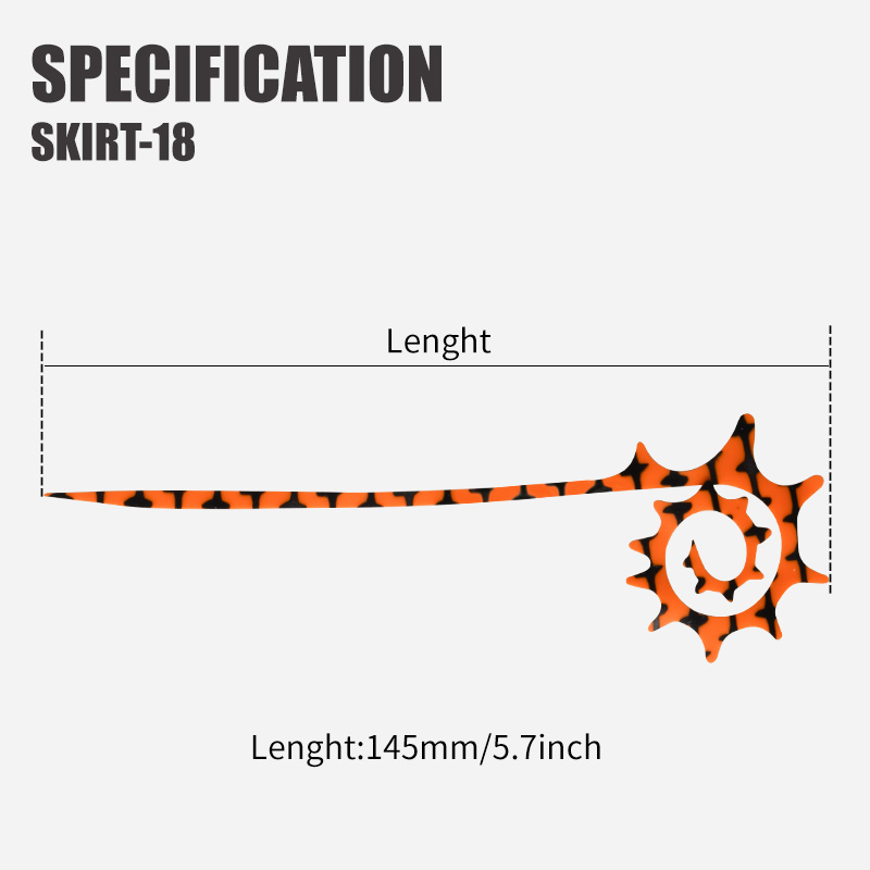 ティーザー5個入り SKIRT-18 145mm シリコンラ - Fishing Equipment Lures のレビューと価格