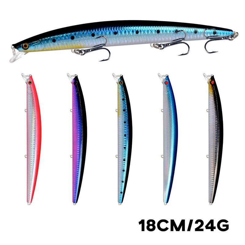 ミノー釣りルアーレーザーハード人工餌 18 センチメートル  - Fishing Equipment Lures のレビューと価格
