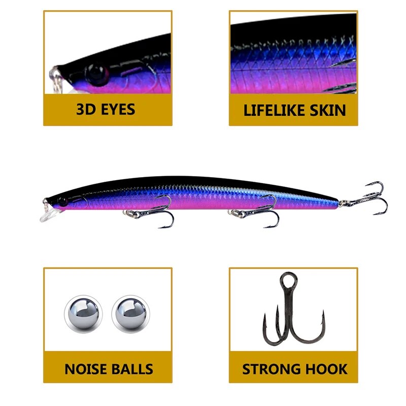 ミノー釣りルアーレーザーハード人工餌 18 センチメートル  - Fishing Equipment Lures のレビューと価格