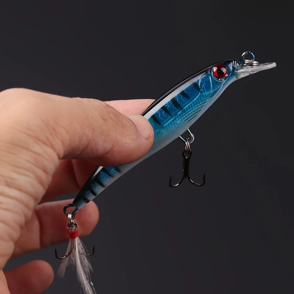 3Dレーザーアイミノールアー,フェザー付きハードベイト,最大 - Fishing Equipment Lures のレビューと価格