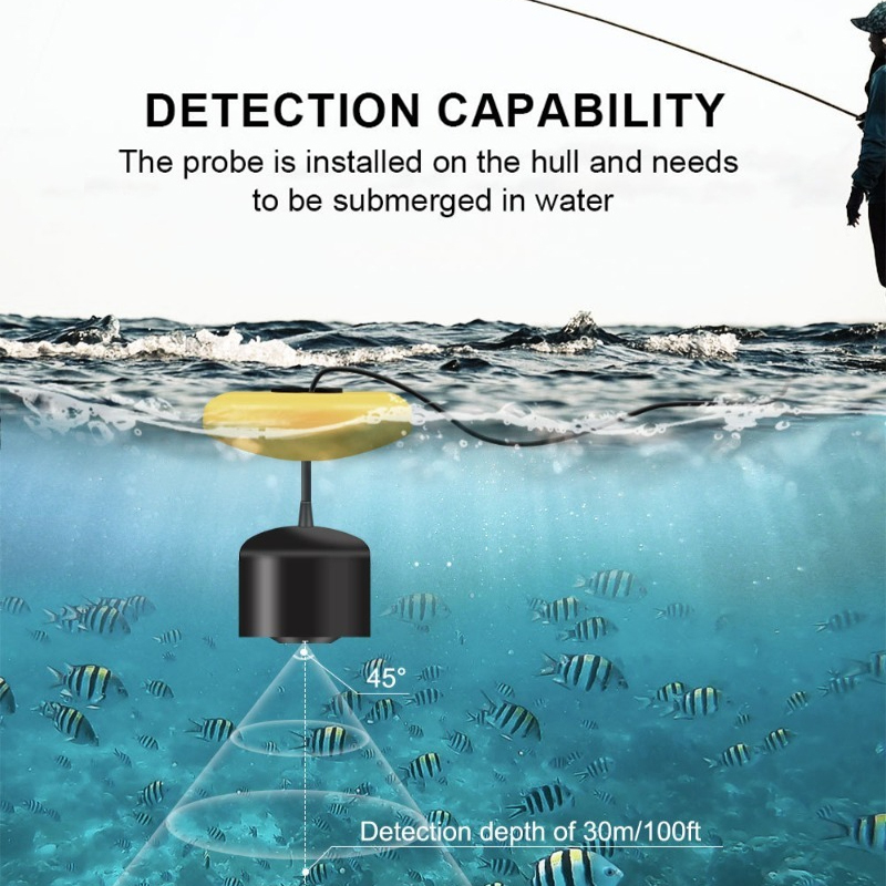 ソナー魚探知機軽量ポータブル魚探知機屋外有線検出釣り具タック - Fishing Equipment English のレビューと価格
