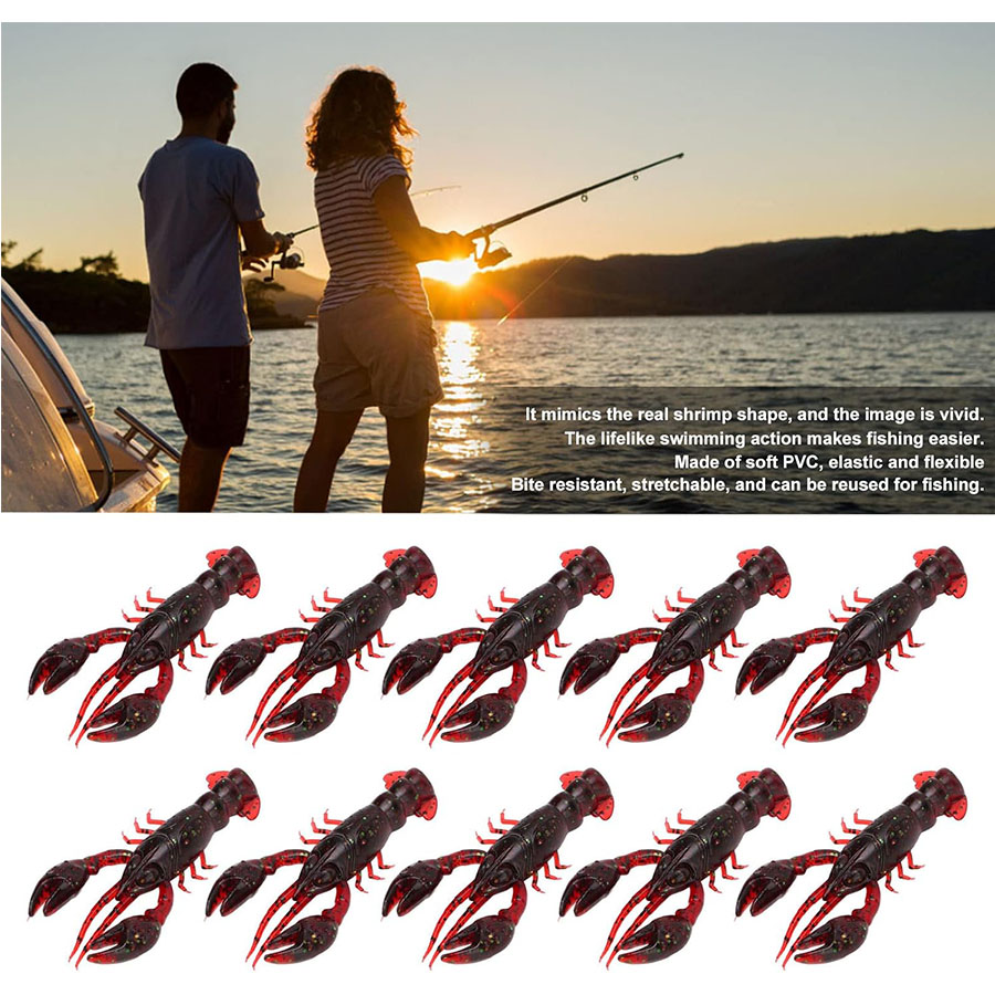 20 個ザリガニ人工餌エビロブスター爪ルアーバストラウトパイ - Fishing Equipment For Trout のレビューと価格